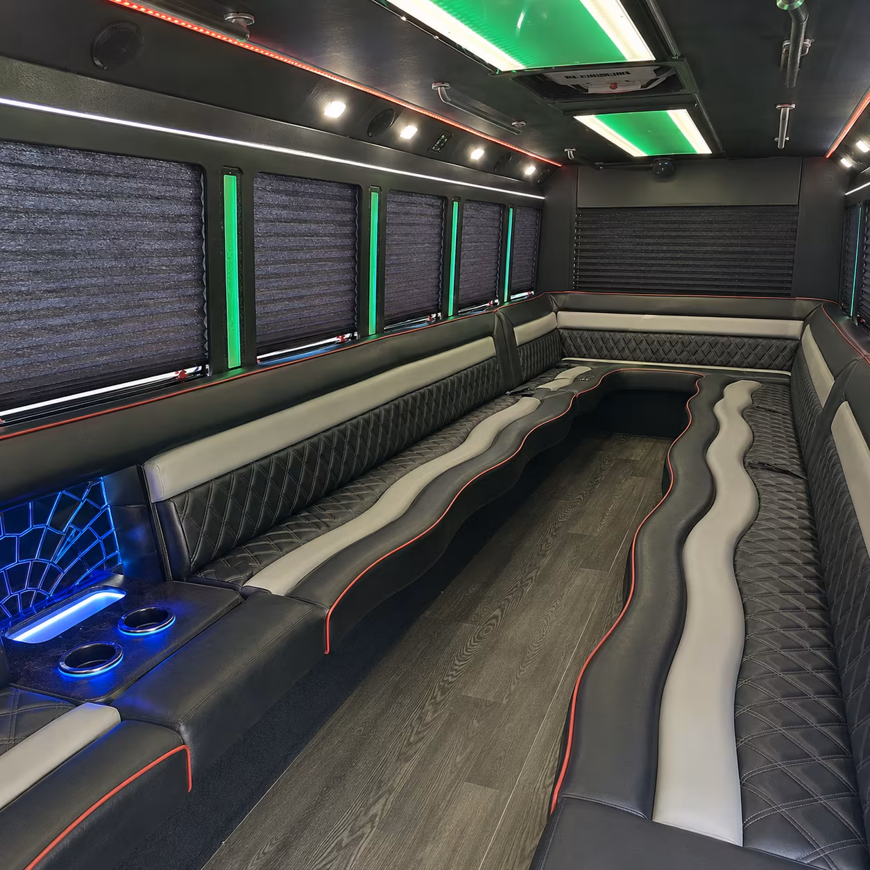 Woodbridge Birthday, Sweet 16, & Quinceañera Transportation party bus exterior
