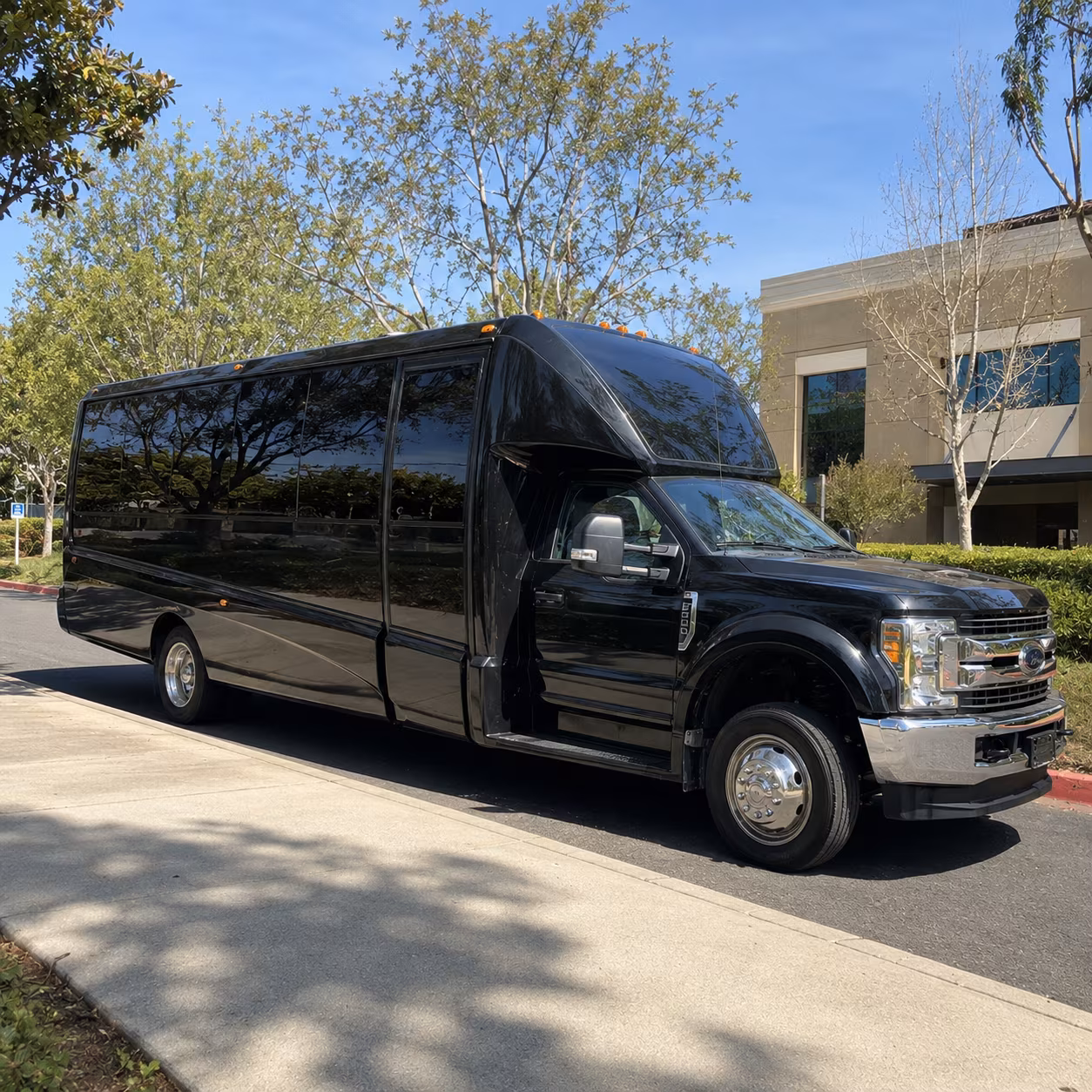 Woodbridge Birthday, Sweet 16, & Quinceañera Transportation party bus exterior