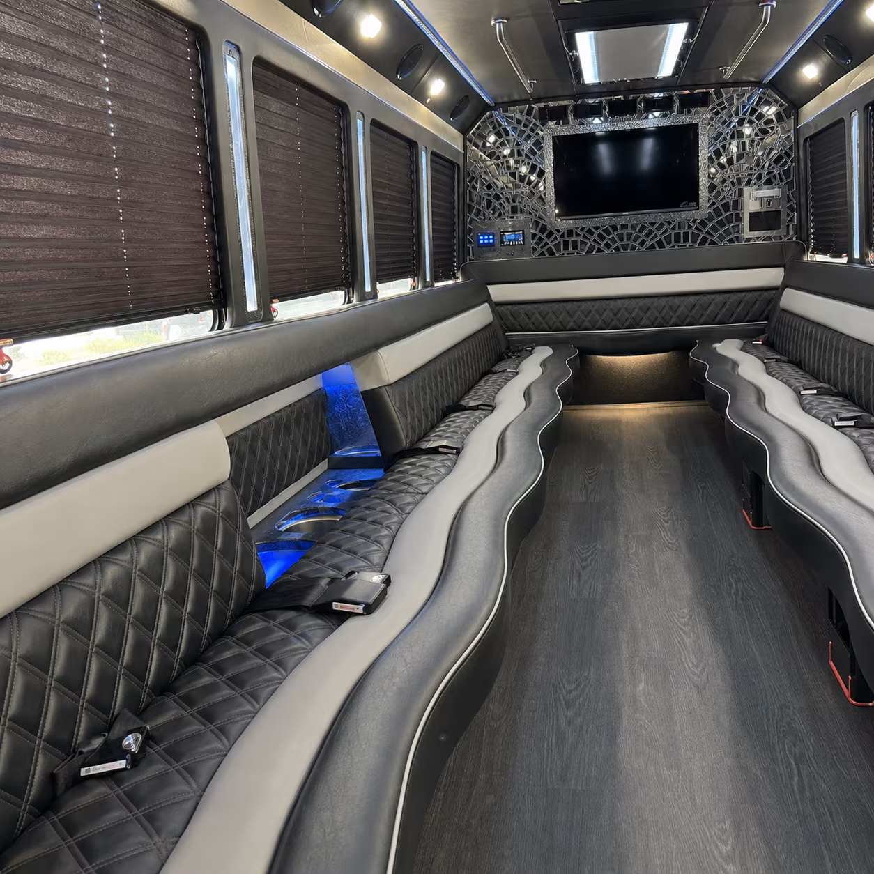 Woodbridge Prom & Homecoming Transportation party bus exterior