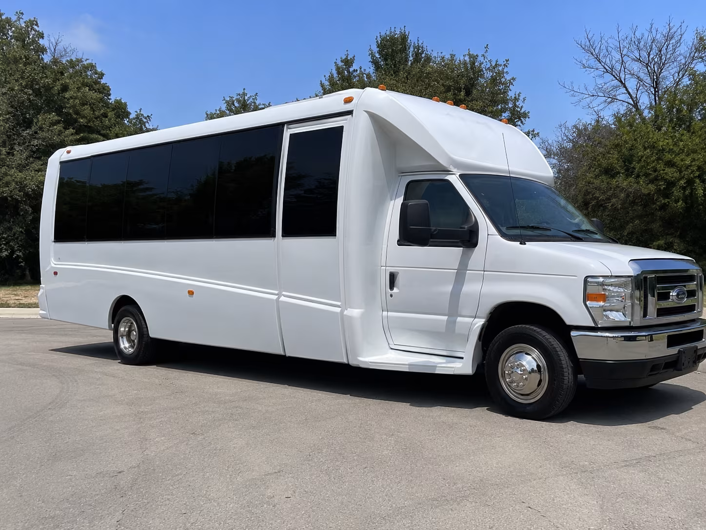 Woodbridge Sporting Event Transportation party bus exterior
