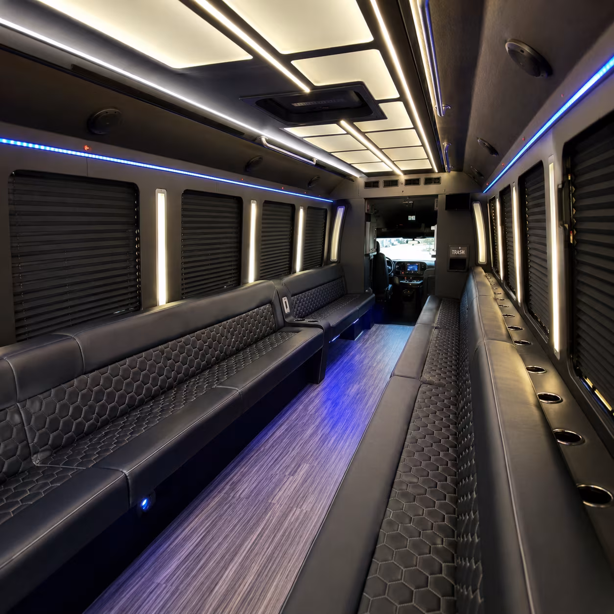 Woodbridge Sporting Event Transportation party bus exterior