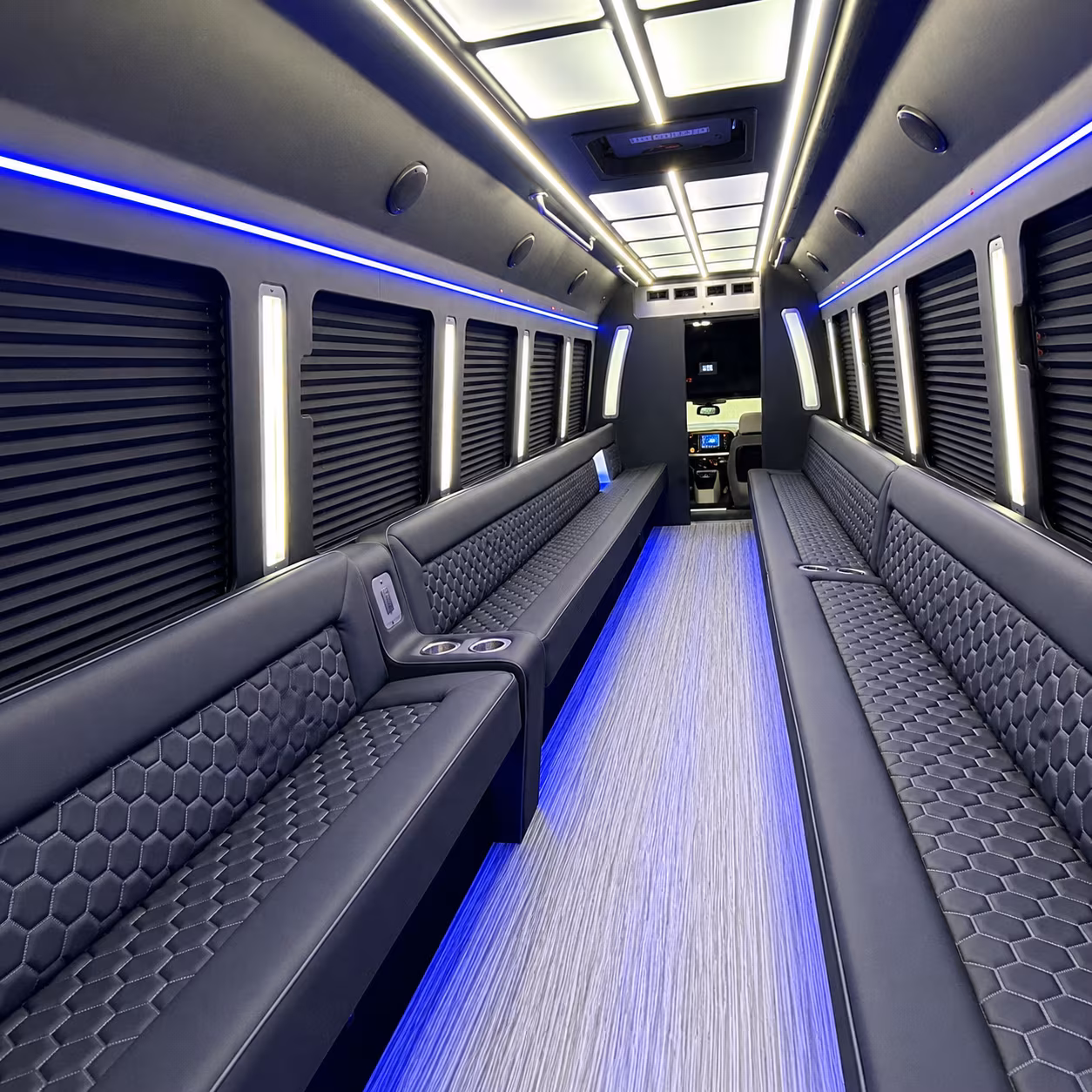 Woodbridge Sporting Event Transportation party bus exterior