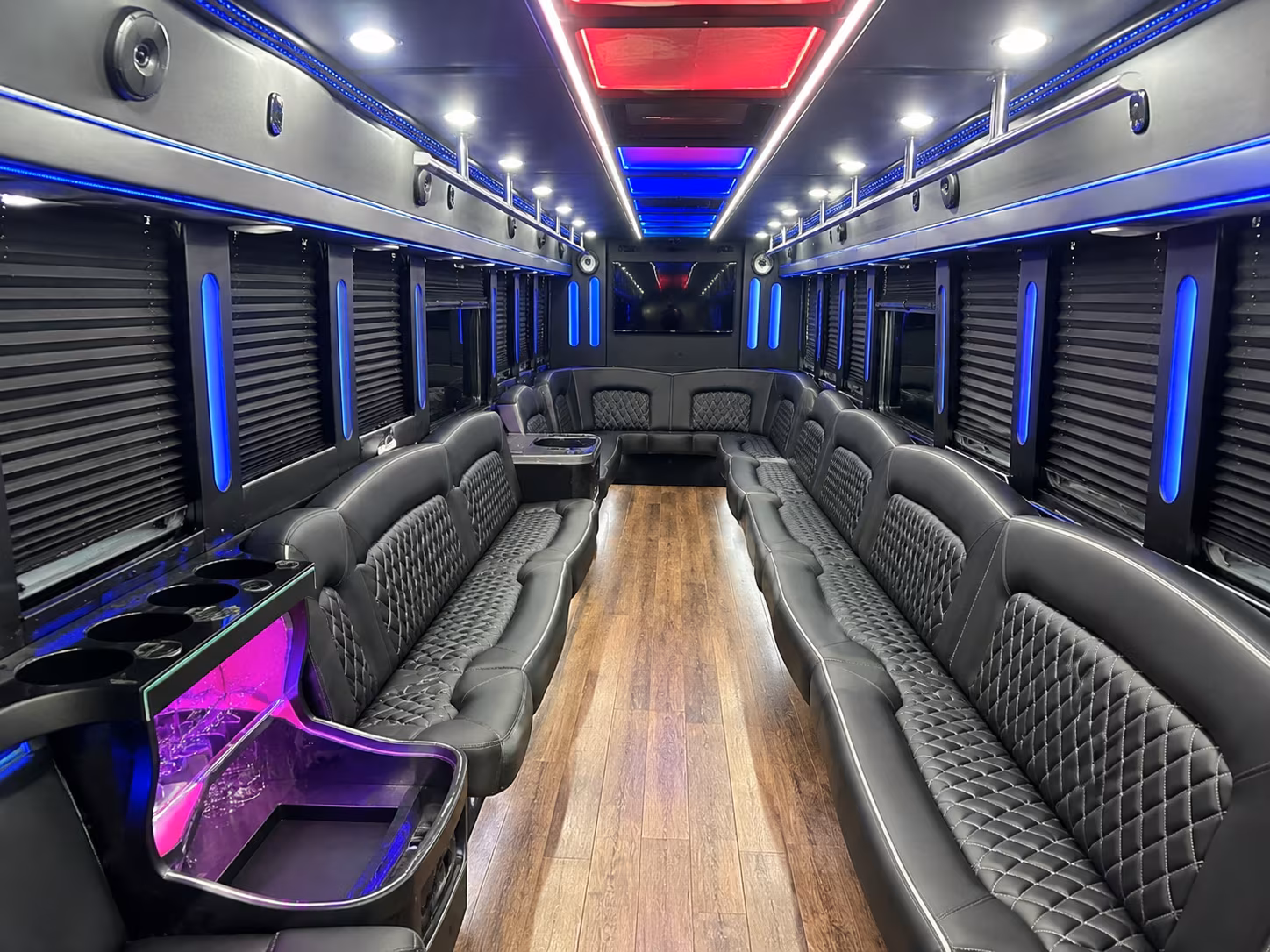 Woodbridge Sporting Event Transportation party bus exterior