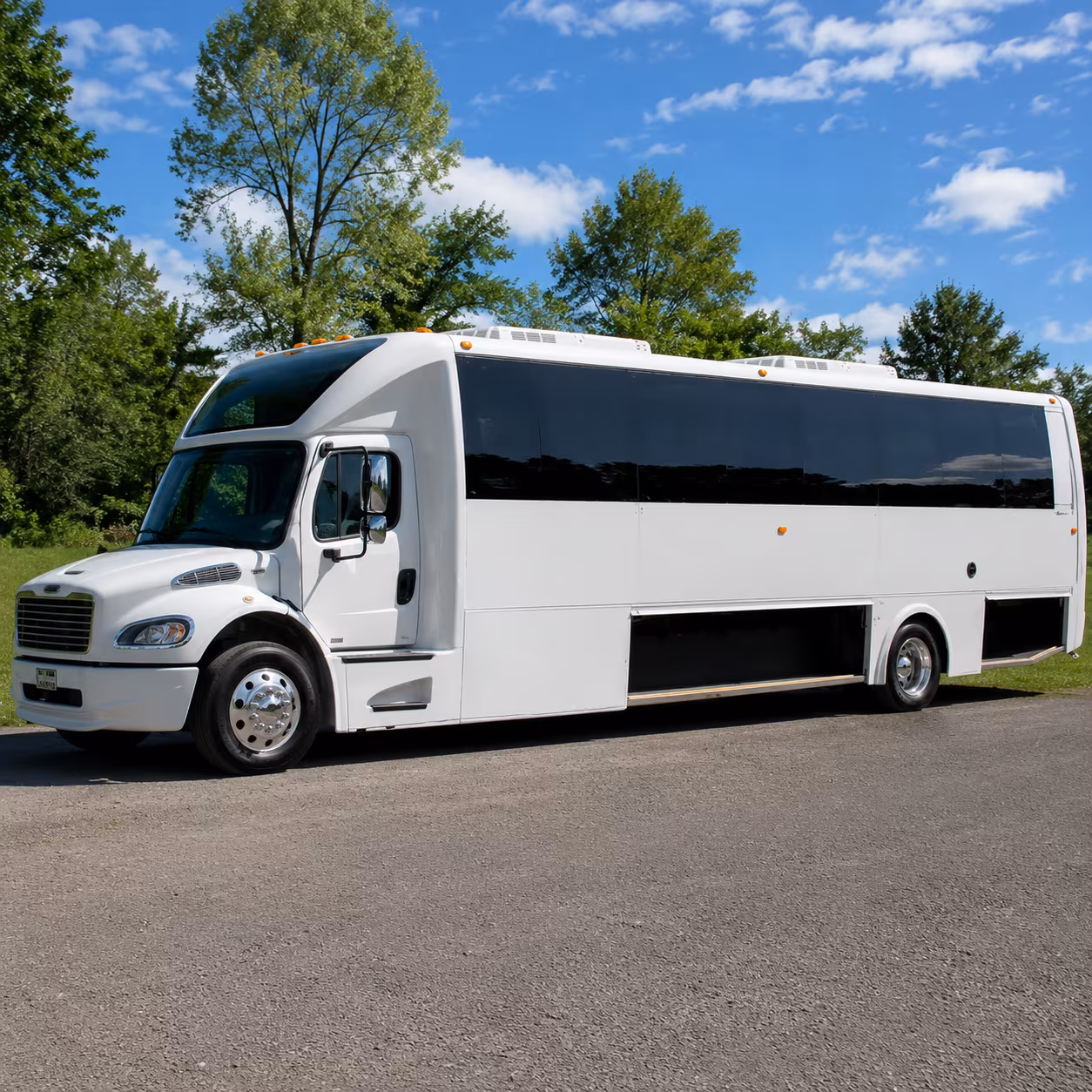Woodbridge Sporting Event Transportation party bus exterior