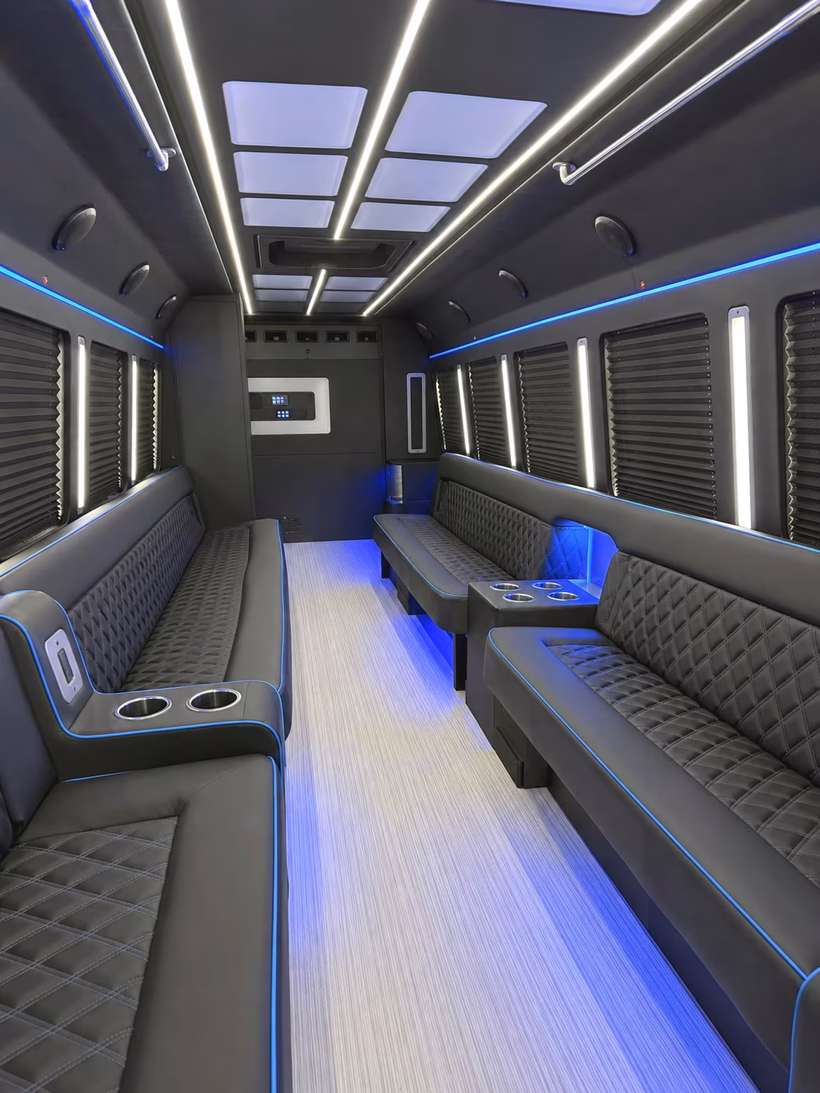 Woodbridge Wedding Transportation party bus interior