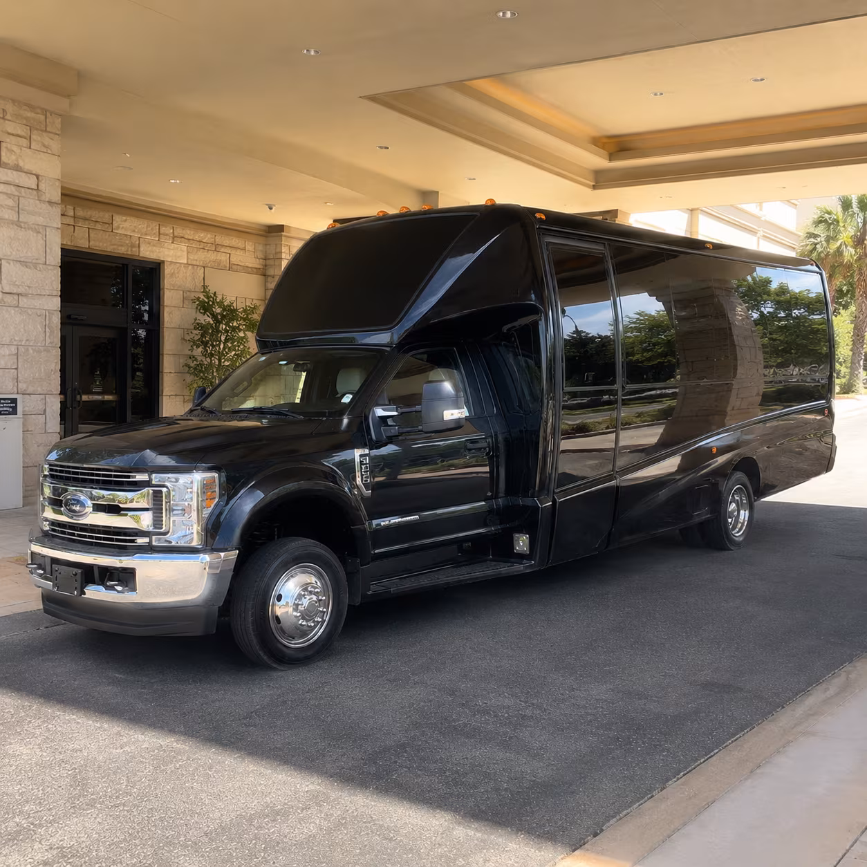 Woodbridge Wedding Transportation party bus exterior