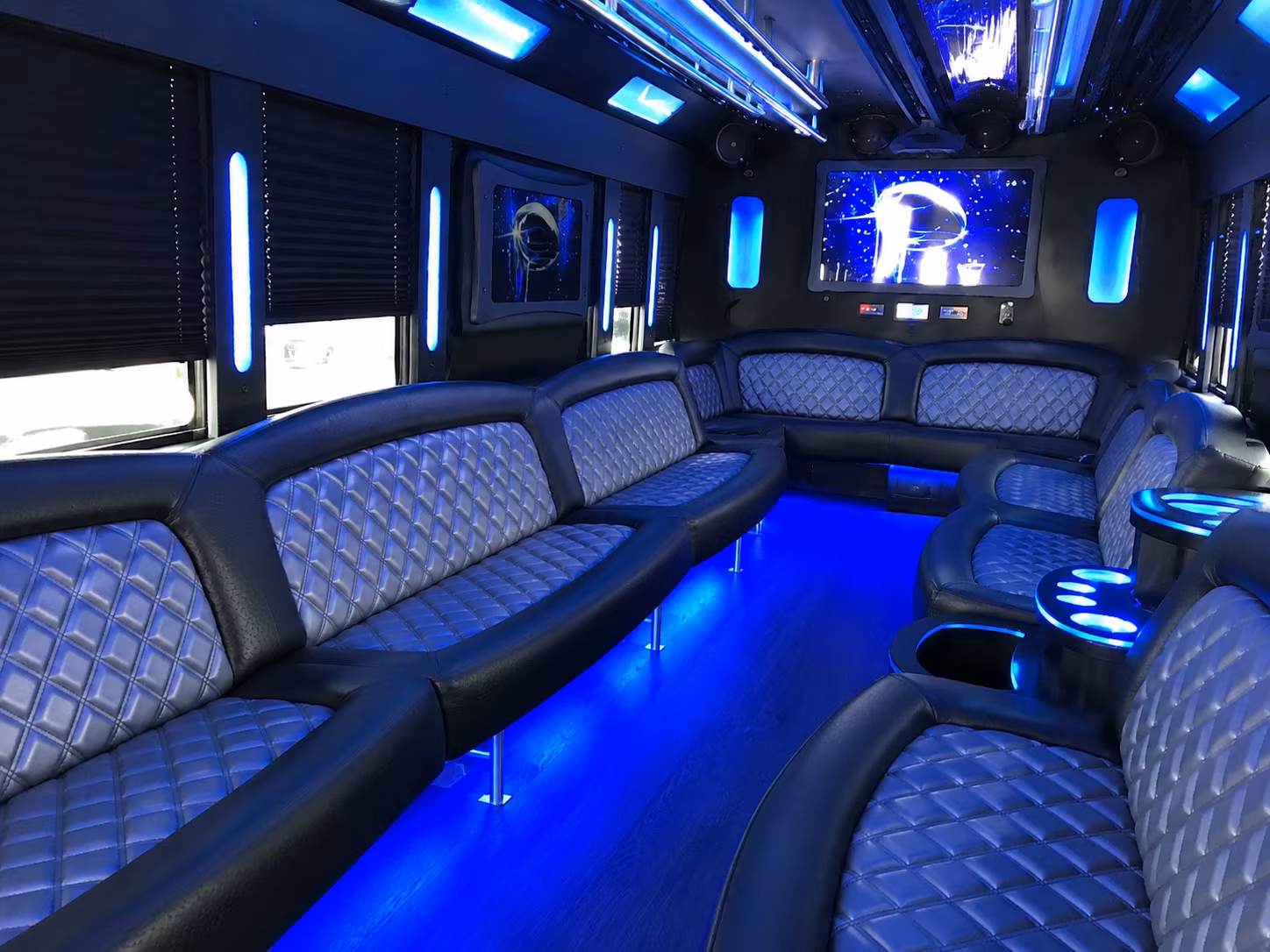 Woodbridge Winery Tour & Pub Crawl Transportation party bus interior
