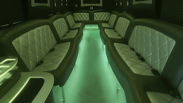 Interior of Woodbridge Party Bus Company's 20 Passenger Party Bus in Piscataway