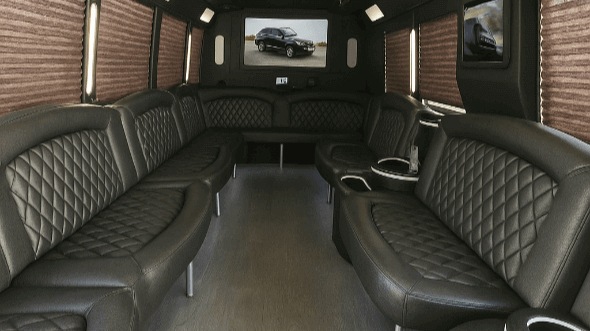 Interior of Woodbridge Party Bus Company's 25 Passenger Party Bus in Edison