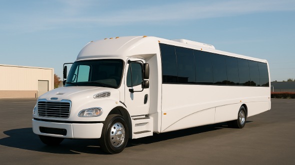Exterior of Woodbridge Party Bus Company's 28 Passenger Party Bus in New Brunswick