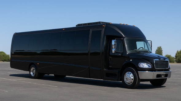 Exterior of Woodbridge Party Bus Company's 28 Passenger Party Bus in Plainfield