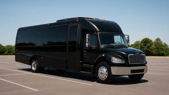 Exterior of Woodbridge Party Bus Company's 30 Passenger Party Bus in Elizabeth
