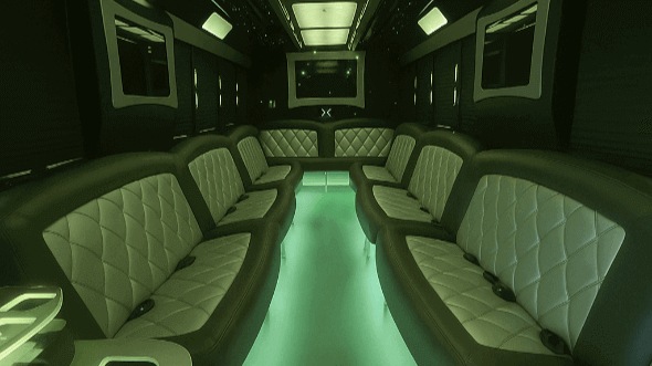 Interior of Woodbridge Party Bus Company's 40 Passenger Party Bus in Elizabeth