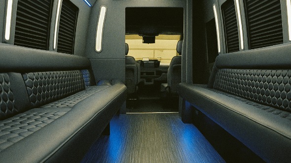 40 passenger party bus interior