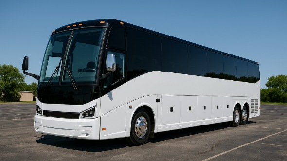 Exterior of Woodbridge Party Bus Company's 40 Passenger Party Bus in Perth Amboy