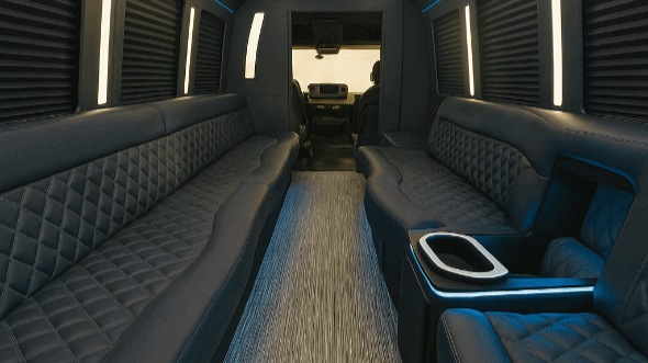 Interior of Woodbridge Party Bus Company's 50 Passenger Party Bus in Piscataway