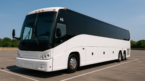 Exterior of Woodbridge Party Bus Company's 50 Passenger Party Bus in Plainfield