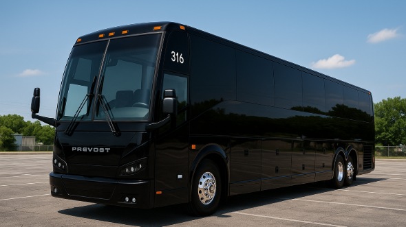 Exterior of Woodbridge Party Bus Company's 51 Passenger Charter Bus in Woodbridge