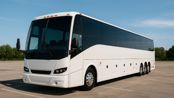 Exterior of Woodbridge Party Bus Company's 54 Passenger Charter Bus in Woodbridge