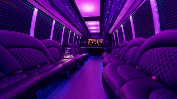 woodbridge 40 passenger party bus interior